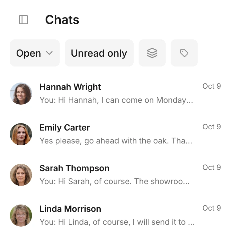 The email source helps the team find its customer conversations.